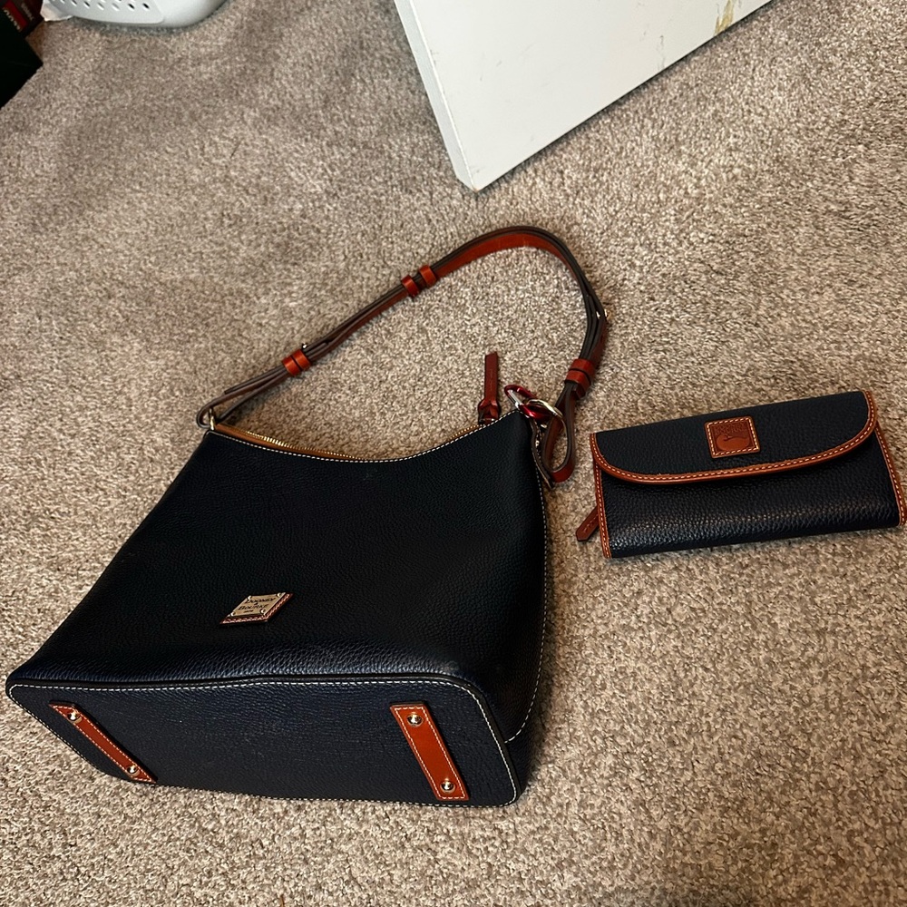 Dooney & Bourke Blue and Brown Women's Bag Set